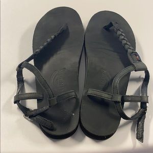 Size 8 rainbow T strap sandals. Barely worn